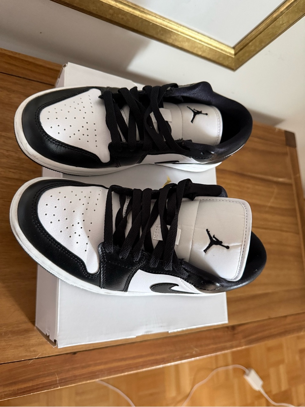 Jordan Men's Low-Top Sneakers in Black & White